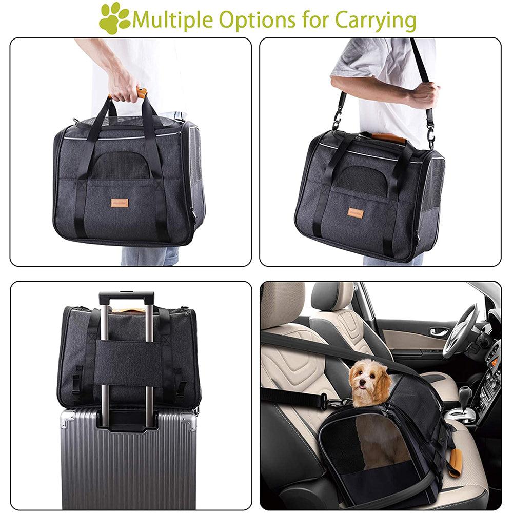 LUXURY Foldable Portable Pet Carrier Bag - Comfortable Travel Solution For Cats And Dogs-2