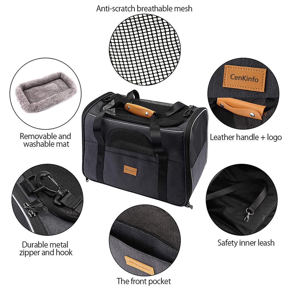 LUXURY Foldable Portable Pet Carrier Bag - Comfortable Travel Solution For Cats And Dogs-3