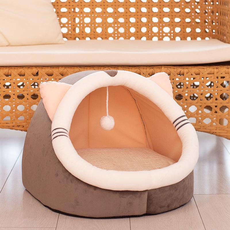 Cozycat Winter Hideaway: Luxe Warm And Stylish Cat Bed-2