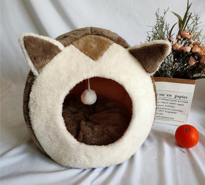 Cozycat Winter Hideaway: Luxe Warm And Stylish Cat Bed-4