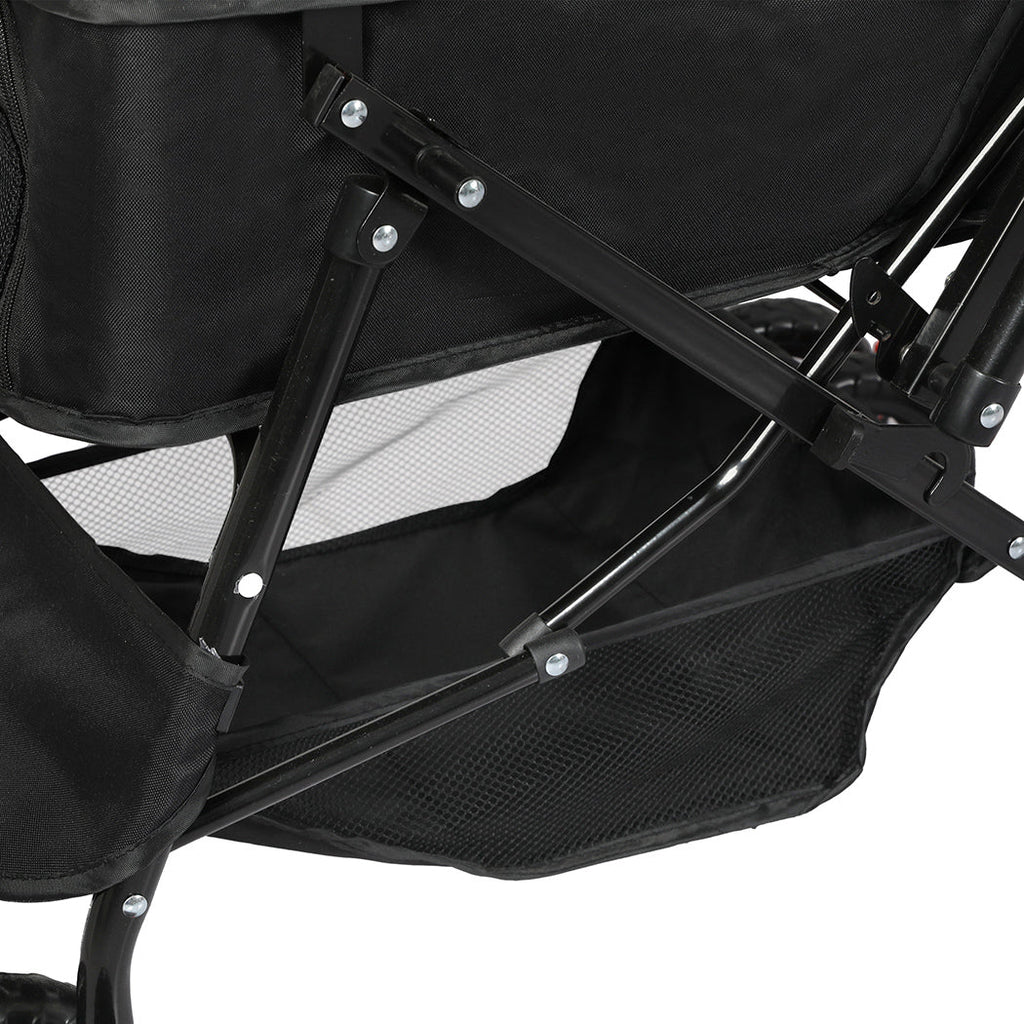 Pet Stroller Dog Cat Carrier Foldable Black-4