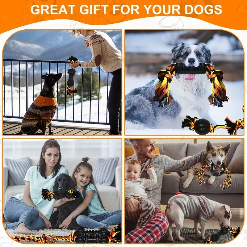 Dog Chew Toys for Small Breeds Rubber (6pcs)-2